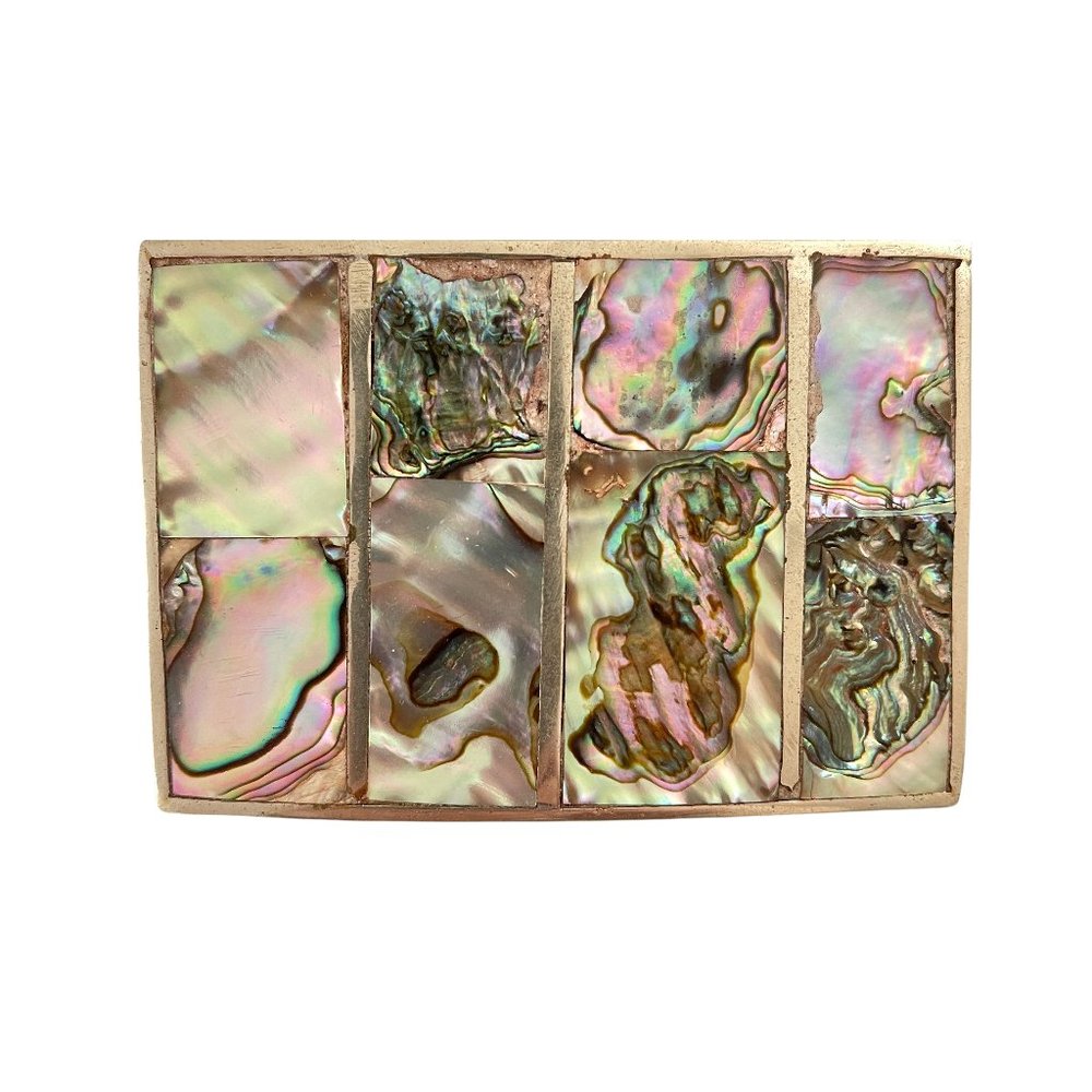 Handcrafted Abalone Inlay Belt Buckle